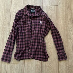 Carhartt flannel women’s purple black